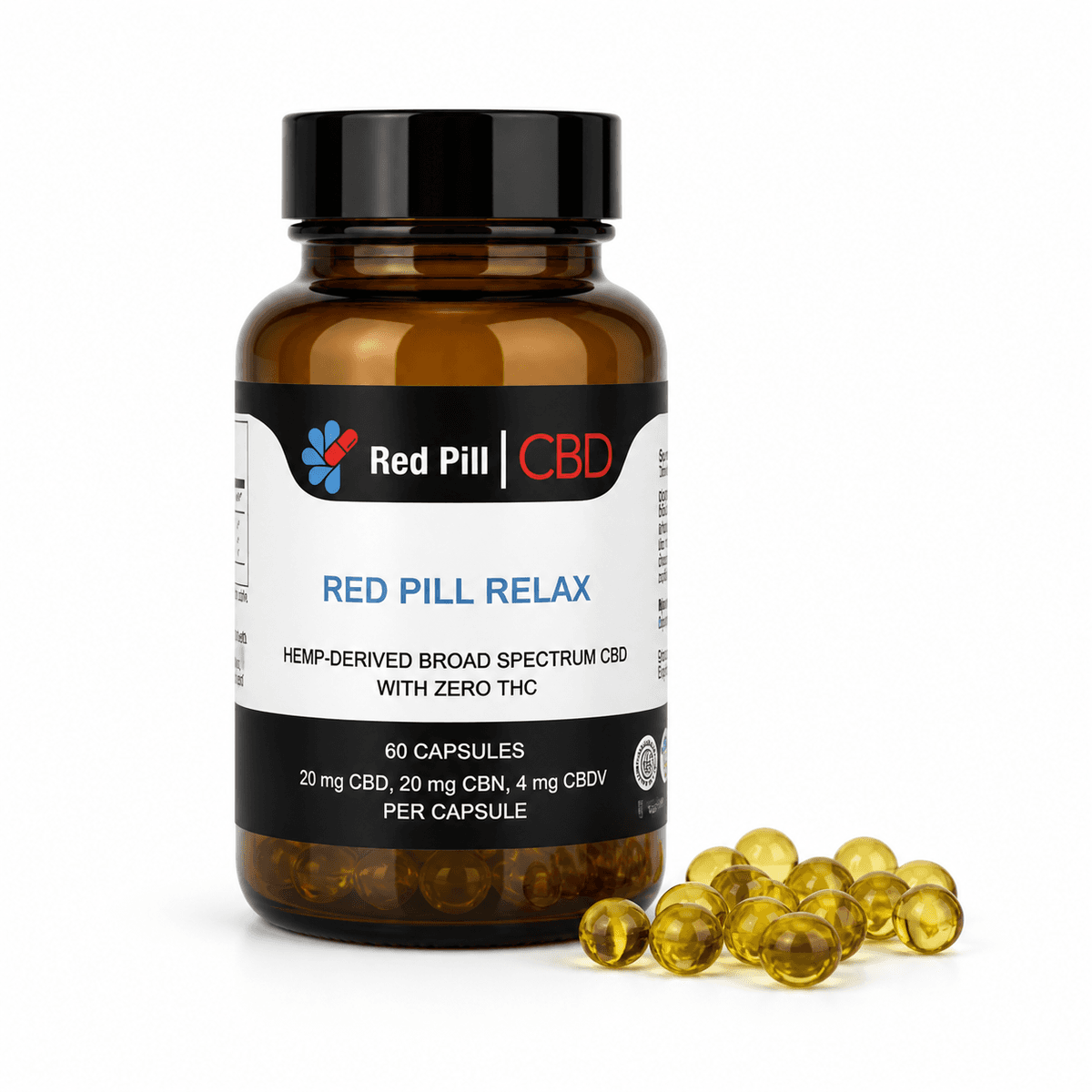 Red Pill Relax 20CBD/20CBN MG - 60 Count